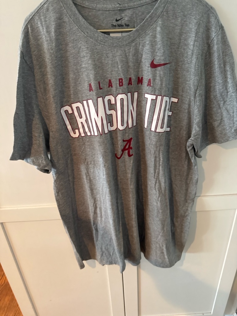 Nike Gray Tee with Crimson Accents